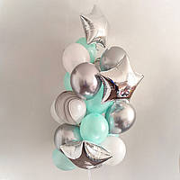 Композиція з гелієвих кульок на подарунок дівчині Повітряні Гелієві кульки фольгована зірка серце з гелієм для дівчинки, дівчини
