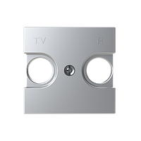 Накладка розетки TV+R ABB Niessen Zenit N2250.8 PL Срібло (2CLA225080N1301)