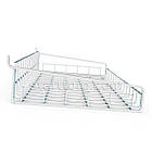 Кошик HAMPER-25 750х250х80-60мм, вузький, білий. Збірний торговий стелаж із кошиків. Сітчастий стенд для продажу у магазин, фото 10