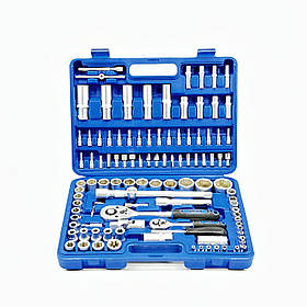 Набір ключів HERMON 108 ел. HRSS108 з головками та насадками з хром-ванадієвої сталі