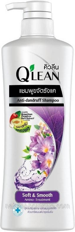 Шампунь Qlean проти лупи Soft Smooth М'якість і гладкість 340 мл, фото 1