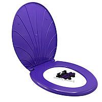 Сидіння для унітазу "Мушля" фіолетове