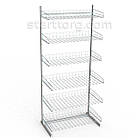 Кошик HAMPER-25 750х250х80-60мм, вузький, білий. Збірний торговий стелаж із кошиків. Сітчастий стенд для продажу у магазин, фото 8