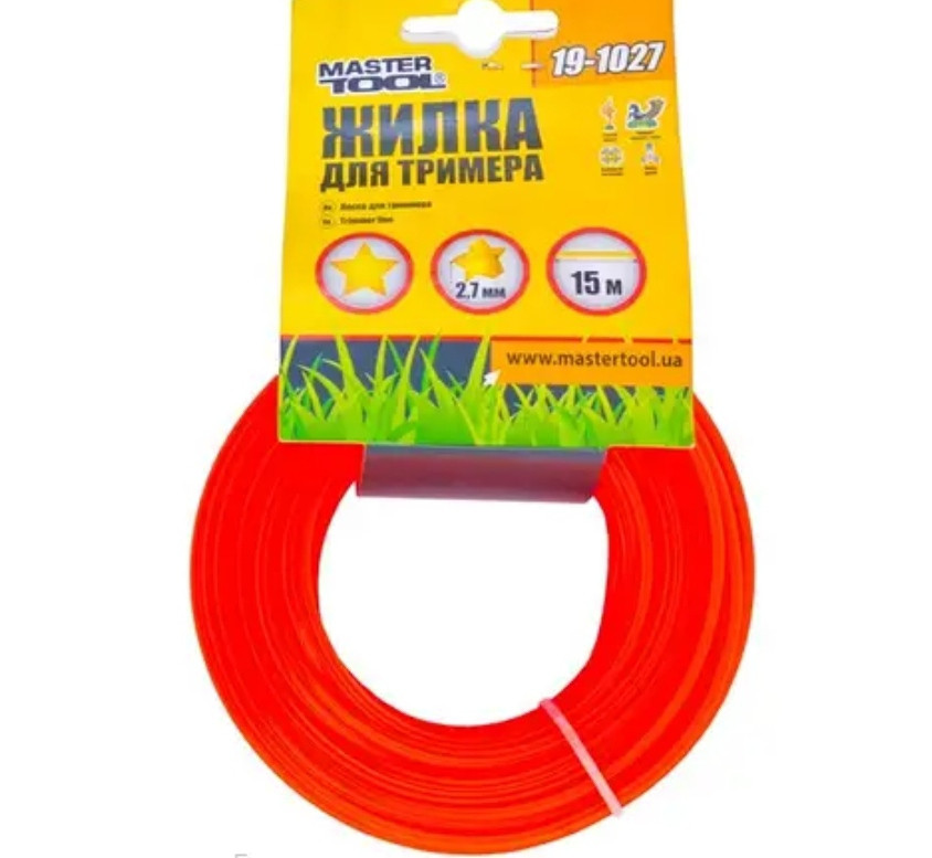 Жилка для тримера зірка 2.7 мм 15м. Master Tool, фото 1