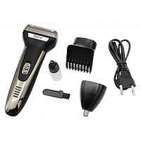 Машинка для стрижки волос Geemy GM-598 3в1 Триммер бритва для бороды и усов 3Вт
