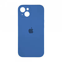 Чохол бампер накладка силіконовий Apple iPhone 14 Silicone Case Синій new lake blue Soft-touch Full Camera