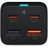 Зарядний пристрій Baseus 2USB/2Type-C GaN3 Pro Fast Charger 65W з кабелем Type-C to Type-C, Black, фото 2
