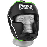 Боксерский шлем PowerPlay 3100 PU (тренировочный), Black/Green XS