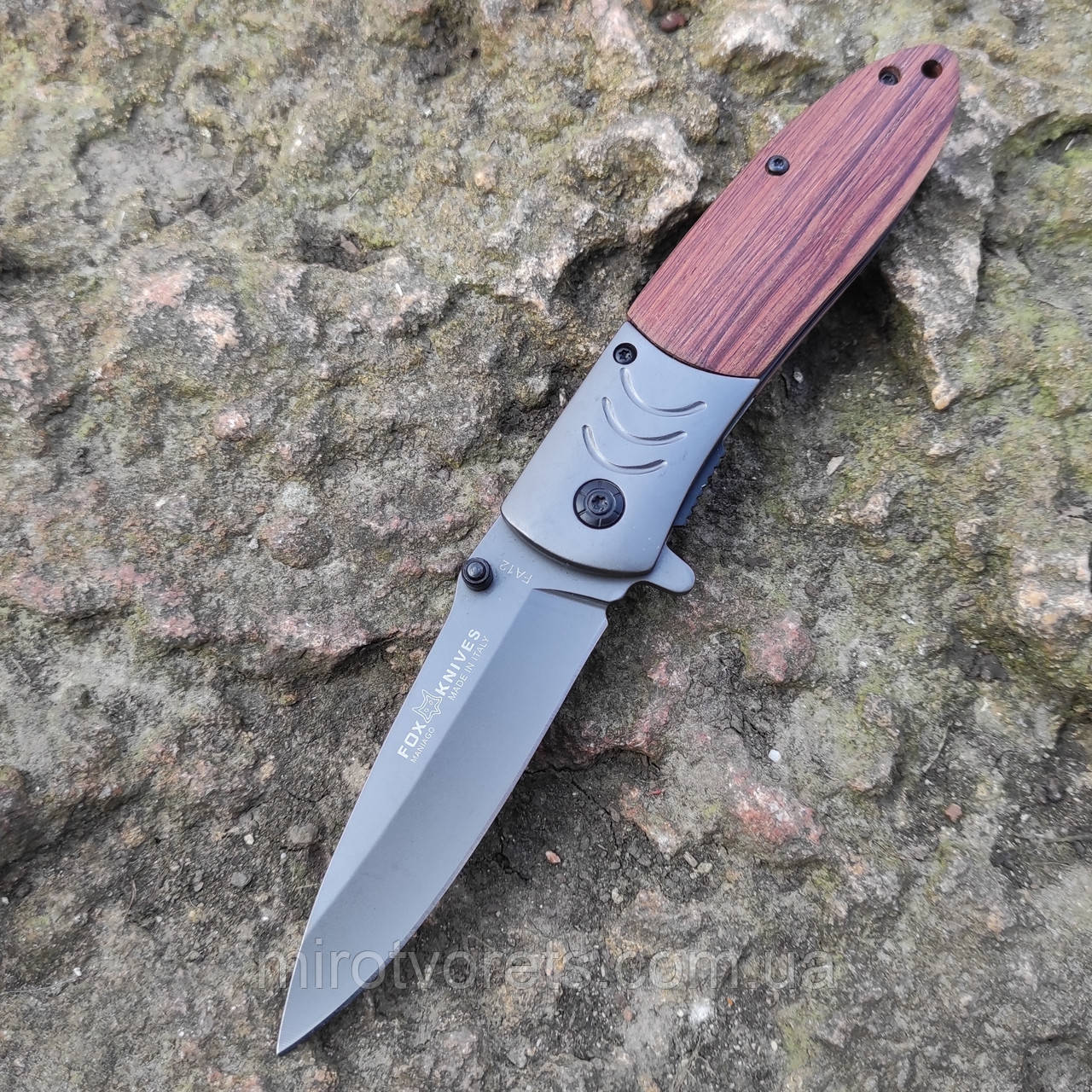 Ніж складний інерційний Fox Knives Maniago F12, фліппер. дерево