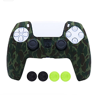 Силиконовый чехол Ralan для геймпада DualSense PS5 / Army-Green