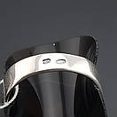 Срібна печатка чоловіча з чорним каменем. Чоловічі срібні кільця — персні. Чорнене срібло 925 21.5 розмір, фото 5