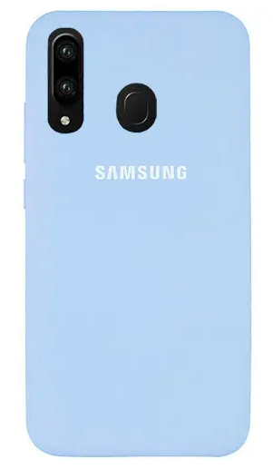 Чохол Silicone case для Samsung Premium A20/A30 Lilac Cream (11) блакитний