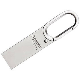 USB Флеш Накопичувач APACER USB 3.1 AH15E 64 GB METAL SILVER