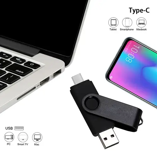 Купить Флешка USB 128 ГБ - USB Flash 128 GB Двухсторонняя флешка USB ...