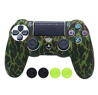 Силиконовый чехол Ralan для геймпада Dualshock 4 / PS4 / Army-Green