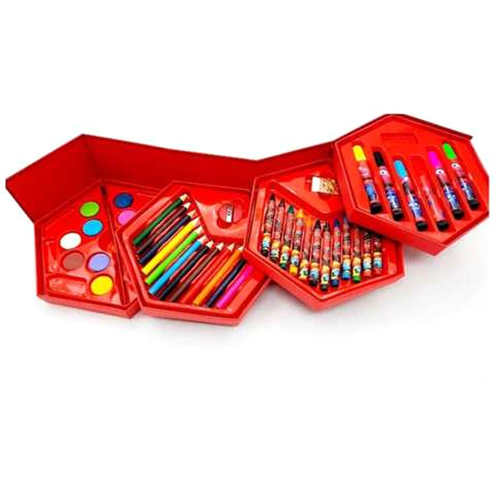 Набор для рисования и творчества 46 предметов 4 яруса фломастеры карандаши краски для мальчиков - фото 3 - id-p1786141252