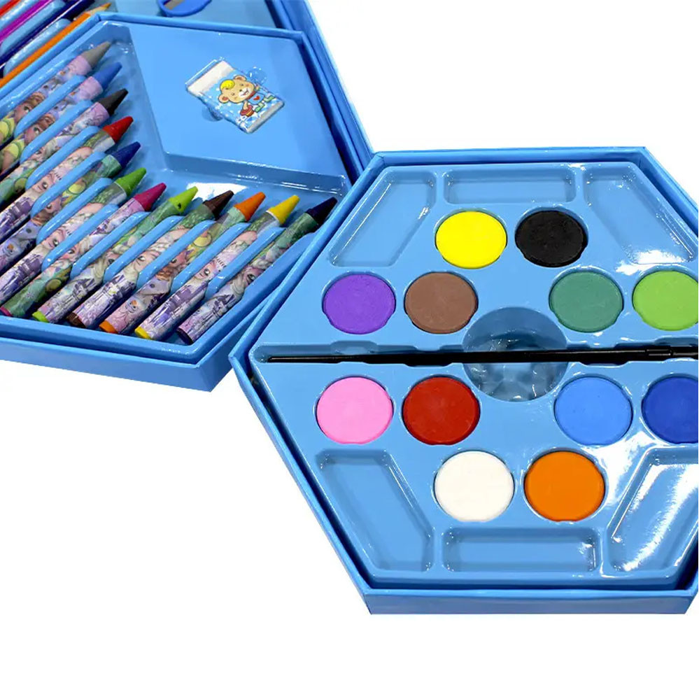 Набор для рисования и творчества 46 предметов 4 яруса фломастеры карандаши краски для мальчиков - фото 9 - id-p1786141252