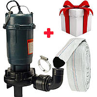 Занурювальний дренажний фекальний насос з подрібнювачем Rosa WQD P-201 для відкачування брудної води та фекалій Роса