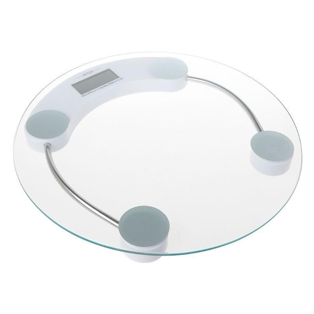 Весы стеклянные напольные для взвешивания прозрачные круглые электронные с ЖК дисплеем до 180 кг - фото 3 - id-p1786141300