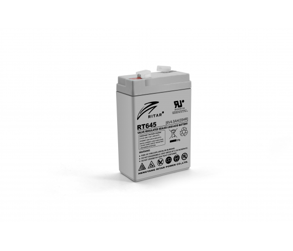 Акумуляторна батарея AGM RITAR RT645, Black Case, 6V 4.5 Ah, для дитячого електротранспорту.