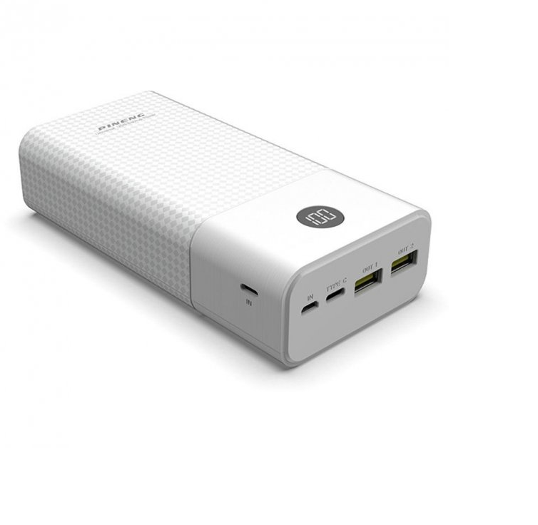 Павербанк Зовнішній акумулятор Pineng PN-899 Power Bank 30000 mAh білий