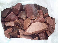 Кварцит малиновий. Камінь для лазні (бань), сауни, лазні, фасування 20 кг