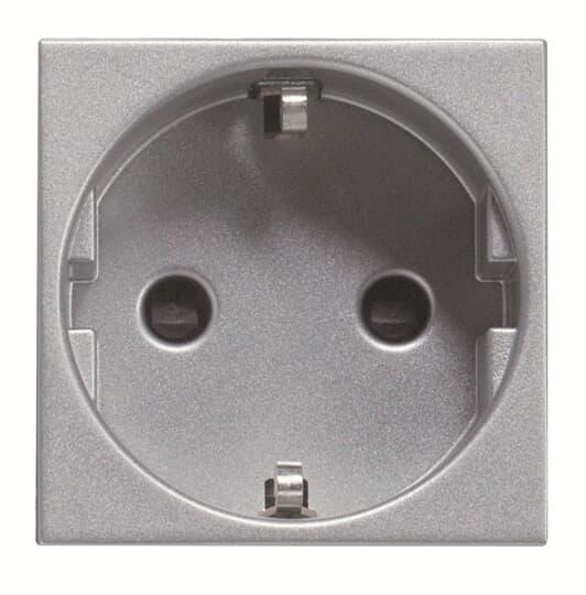 Розетка із заземленням ABB Niessen Zenit N2288 PL Сріблястий (2CLA228800N1301)