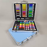 Набор для рисования фломастеры карандаши С 49386 (10) 2 види, 130 елементів, у валізі, фото 3