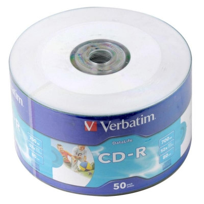 Диски CD-R Verbatim 700MB 52x Wraptape 50 шт