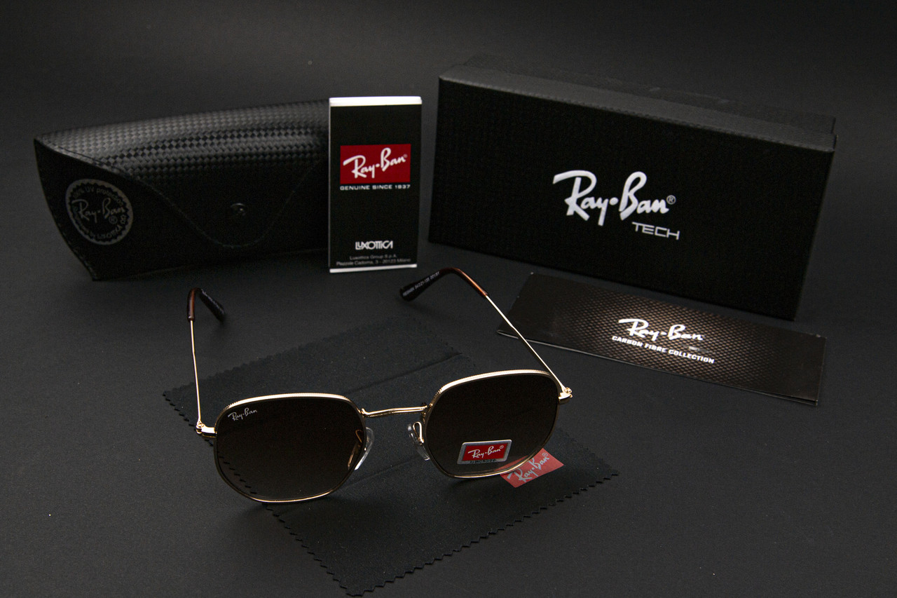 Сонцезахисні окуляри RAY BAN UV400 (арт. RB3548) коричневий градієнт