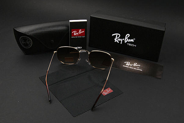 Сонцезахисні окуляри RAY BAN UV400 (арт. RB3548) коричневий градієнт, фото 3
