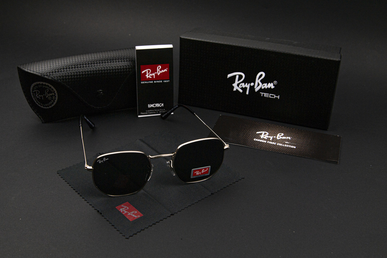 Сонцезахисні окуляри RAY BAN (арт. RB3548N) чорні/срібна оправа