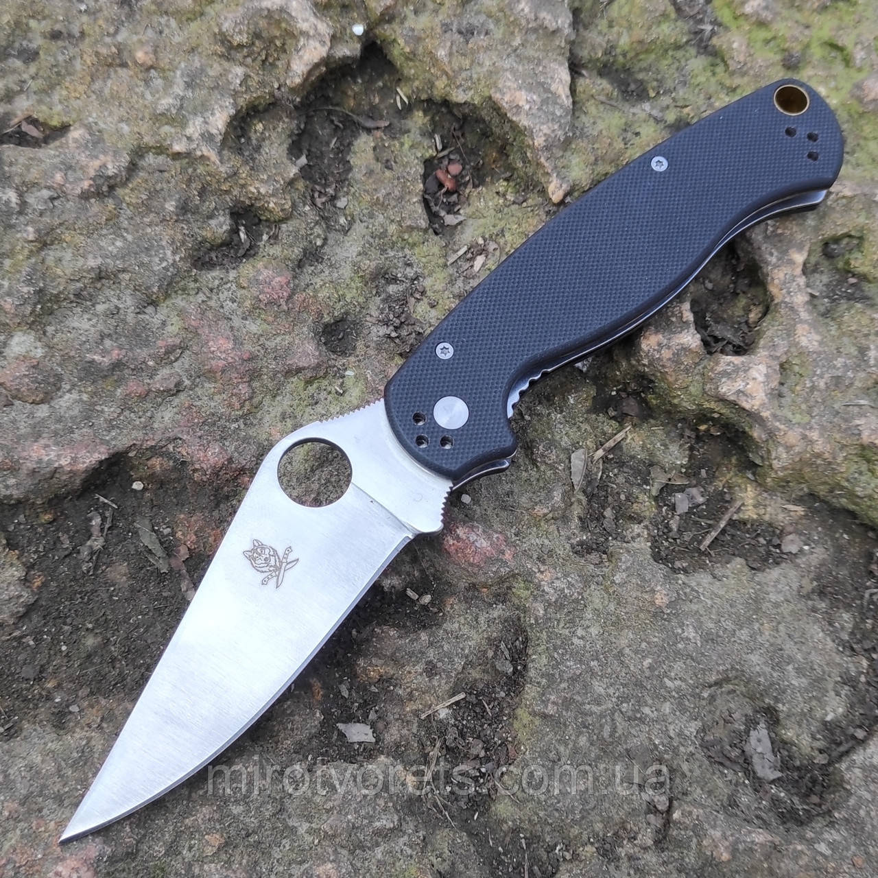 Ніж складний Wolf Spyderco Para-Military 2, Liner lock, G10 чорний, фото 1