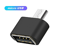 Адаптер переходник OTG USB Micro USB Black. ОТГ микроюсб