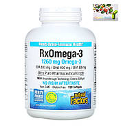 Рыбий жир омега-3, Natural Factors, Rx Omega-3, 120 мягких таблеток Enteripure