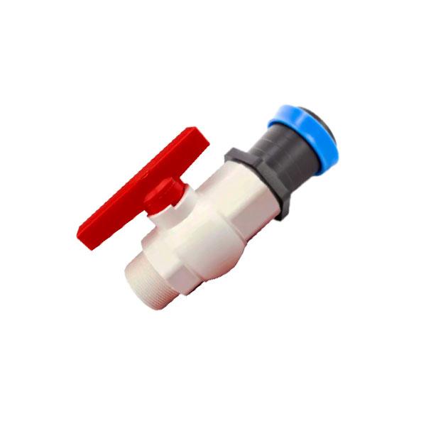 Кран кульовий стартовий із зовнішнім різьбленням 1 дюйм - стрічка туман 32 мм