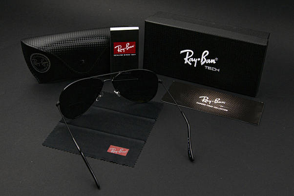 Сонцезахисні окуляри RAY BAN поляризаційні UV400 (арт. 3025) зелений/чорна оправа, фото 6