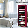 Полиця для взуття з чохлом Shoe Cabinet 9 полиць 160X60X30, тканинний стелаж для взуття (10), фото 6