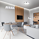 Торшер TK LIGHTING Hilton 1 плафон білий/срібло вимикач підлоговий, фото 3