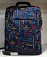 Рюкзак школьный синий подростковый для мальчика практичный под формат А4 на два отдела с карманами Dolly 390