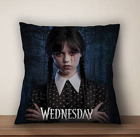 Подушка з 3D принтом на тему: Вензді Аддамс Венздей Аддамс (Wednesday Addams)