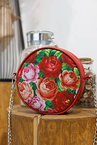 Кругла сумка Tablet "Троянда"