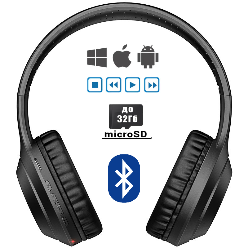 Бездротові навушники накладні bluetooth з мікрофоном Hoco W30, повнорозмірні блютуз навушники