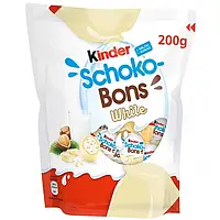 Конфеты Kinder Schoko-Bons WHITE, 200г