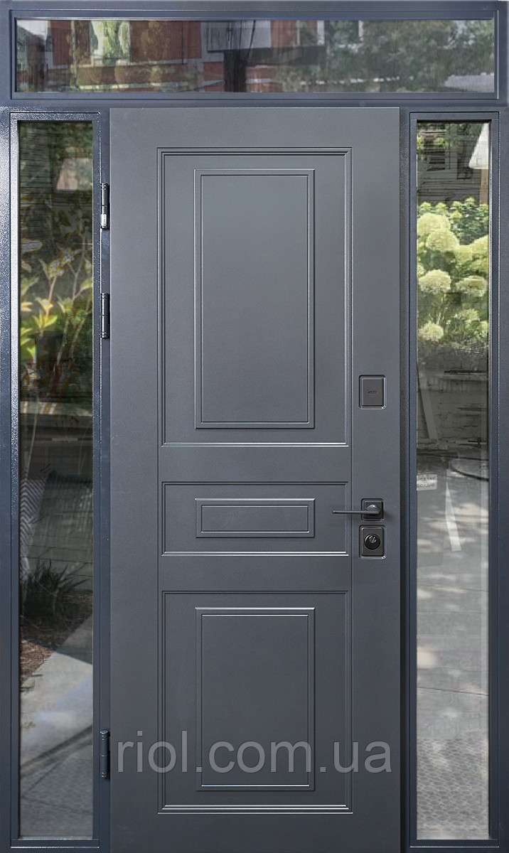 Вхідні нестандартні двері з терморозривом Scandi 120-140 FRAME МДФ, фото 1