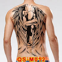 Временная татуировка Ангел 48х35см Ангельские крылья на всю спину