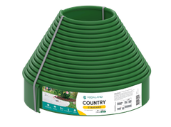 Бордюр садовий пластиковий Country Standard H100 зелений 15м,  бордюрна стрічка Кантрі 15м