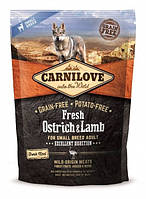 Корм для собак Carnilove Fresh Ostrich&Lamb for Small Breed Dogs страус і ягня, для собак малих порід 1,5 кг