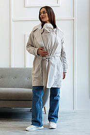 Демісезонний плащ 3 в 1 для вагітних та слінгоносіння Kimberly 42 Lullababe Молочний LB01KM162