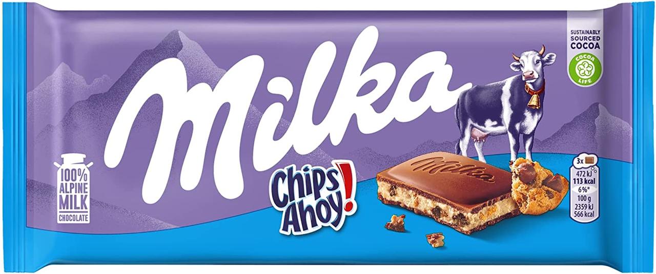 Шоколад Milka Chips Ahoy 100g, 1шт